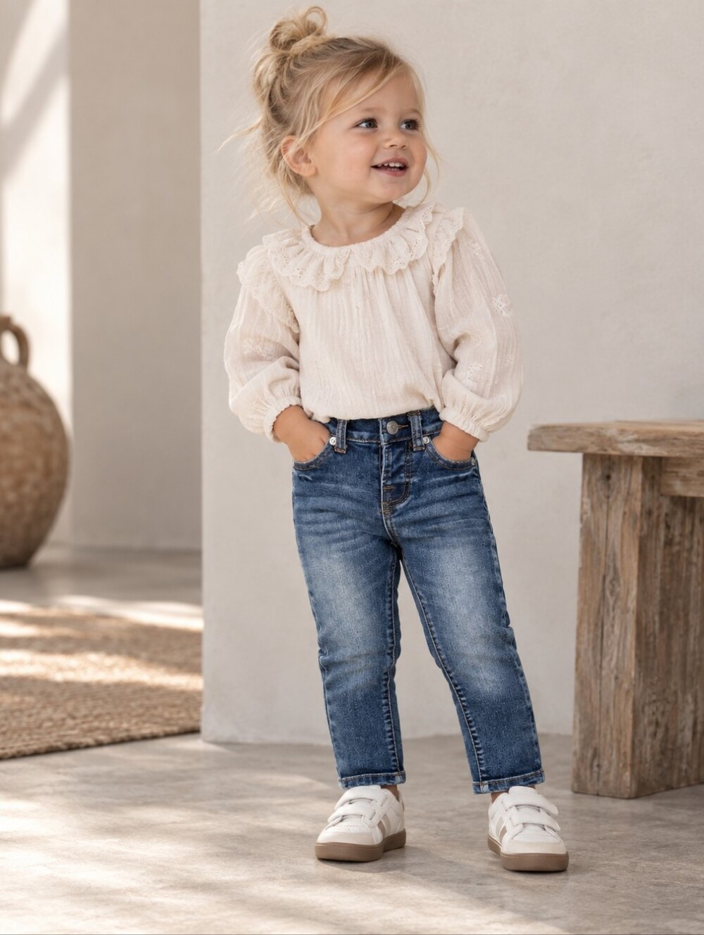 7 For All Mankind Baby 18M Skinny Jeans Blue Stretch Denim Designer Kids